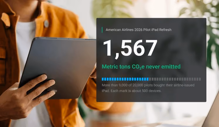 One airline, 20,088 iPads, and 1,567 tons of CO2e never emitted