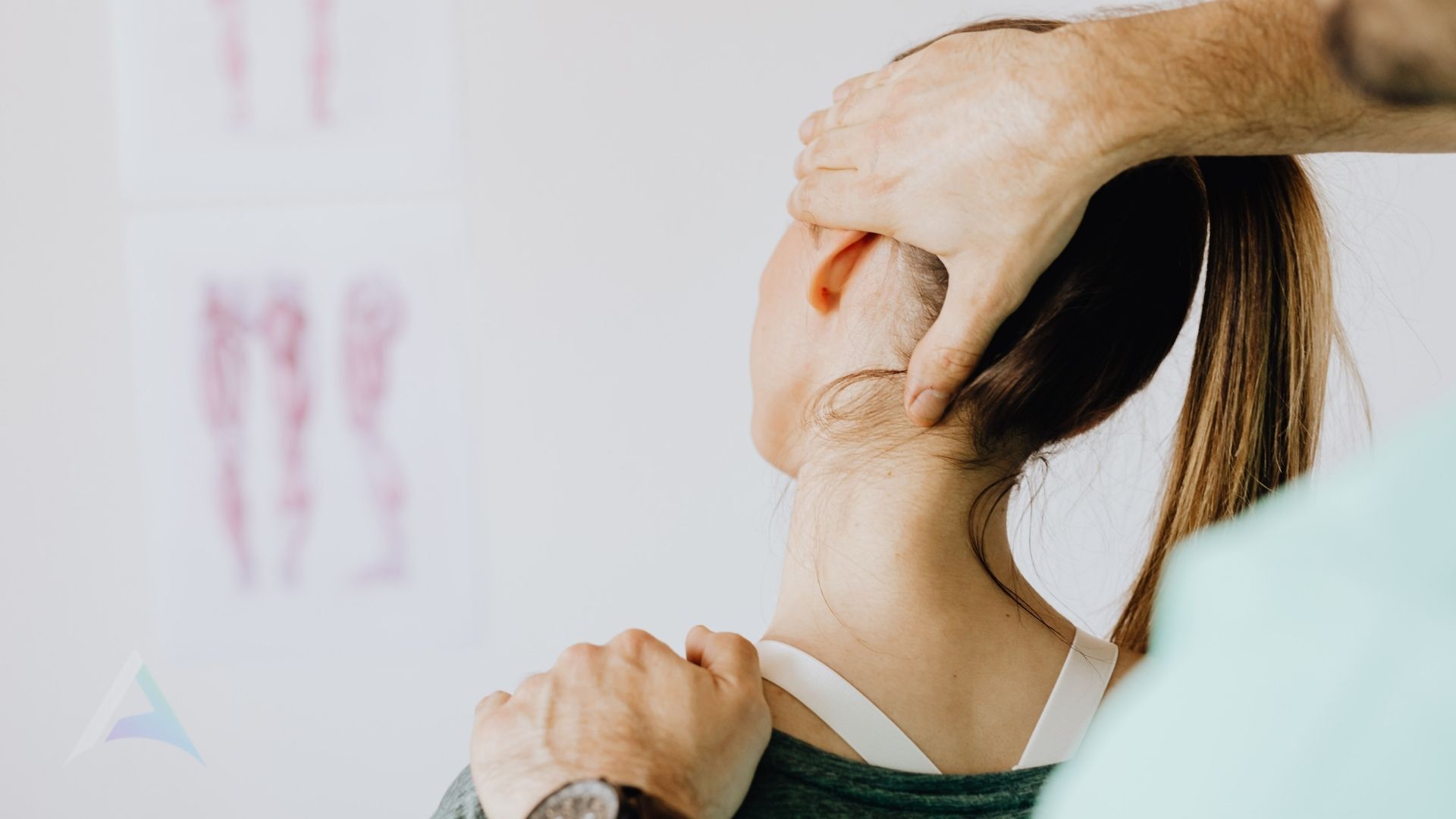 Side profile of jaw and neck showing the anatomical connection between the TMJ and upper cervical spine that contributes to jaw pain, headaches, and ear ringing