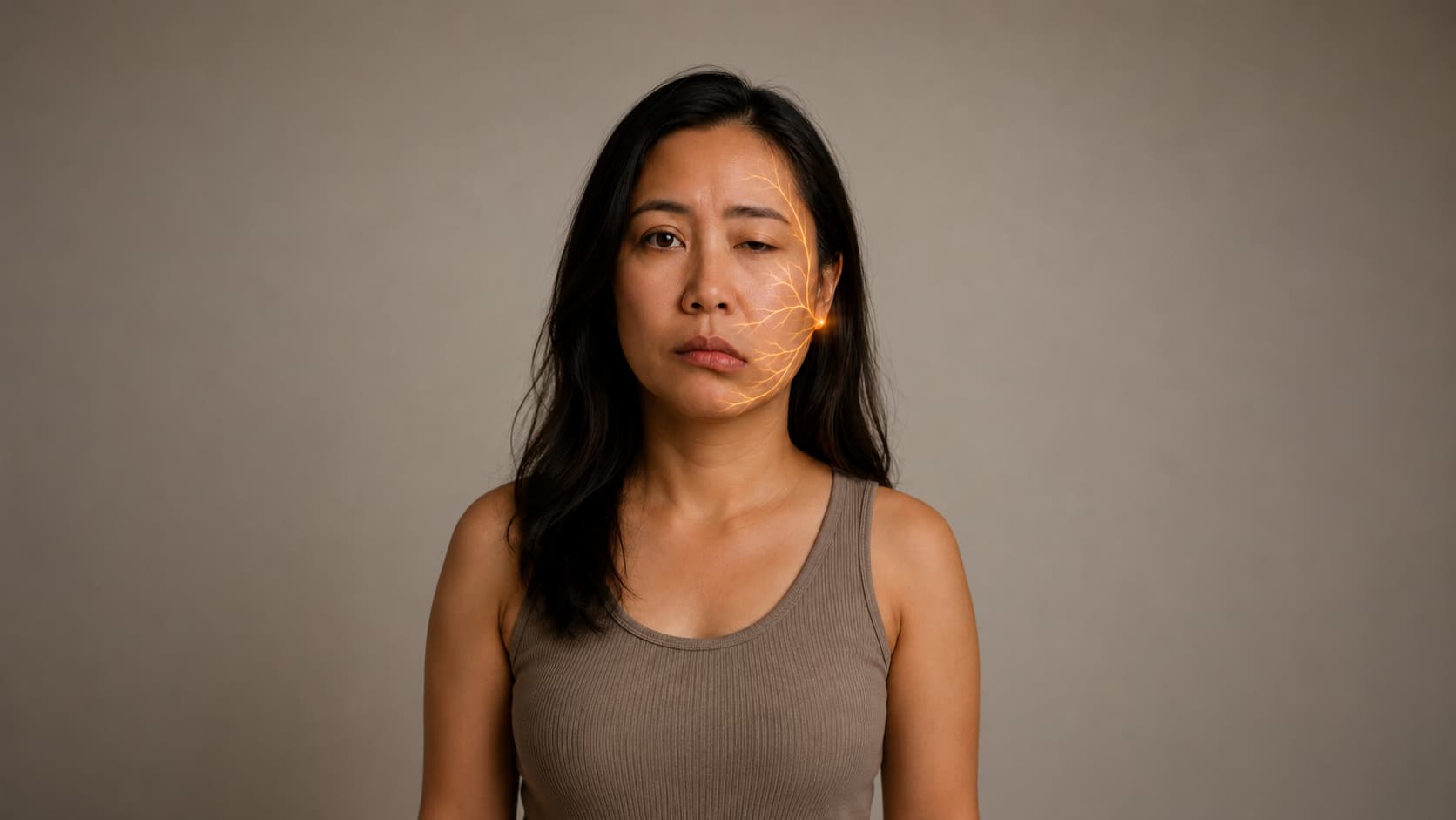 Chiropractor treating a patient with Bell's Palsy