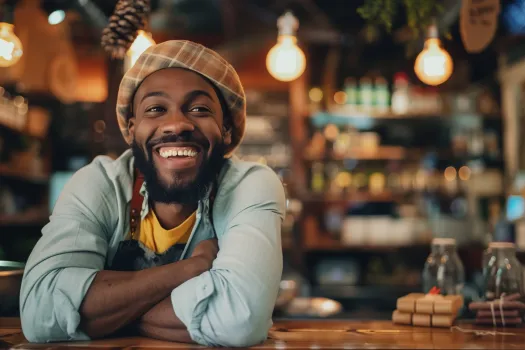 happy business owner