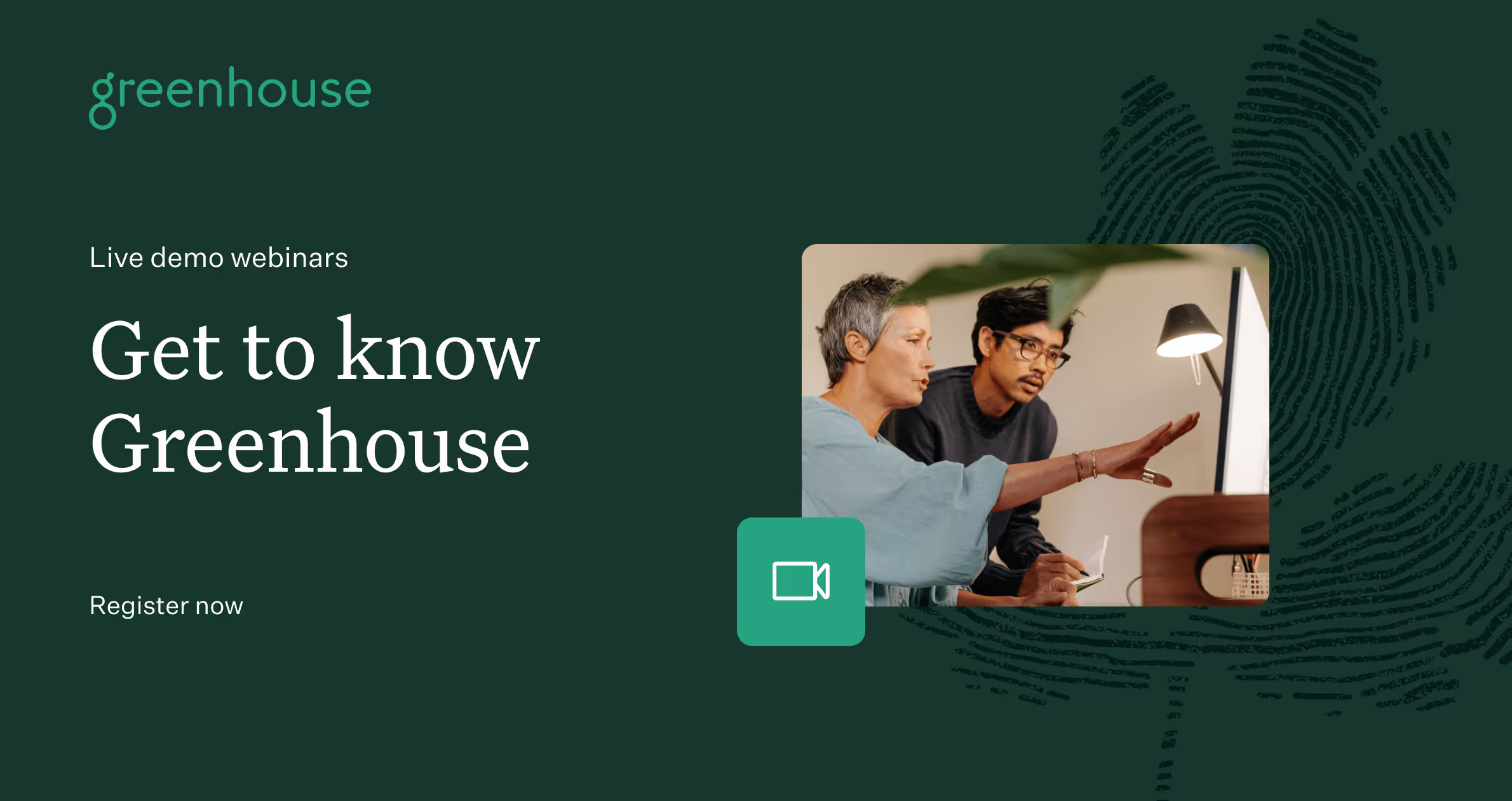 Live demo webinar 2026 : Get to know Greenhouse — Greenhouse Software event banner