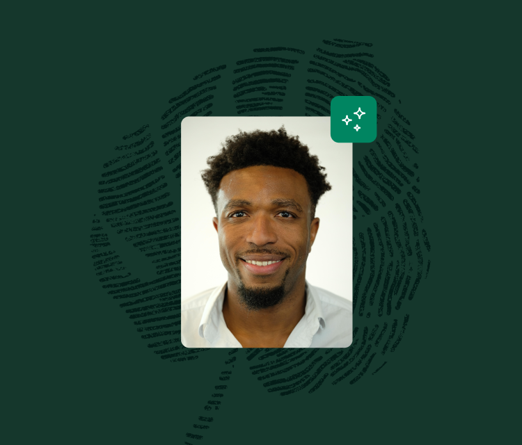 Speaker, fingerprint, AI icon