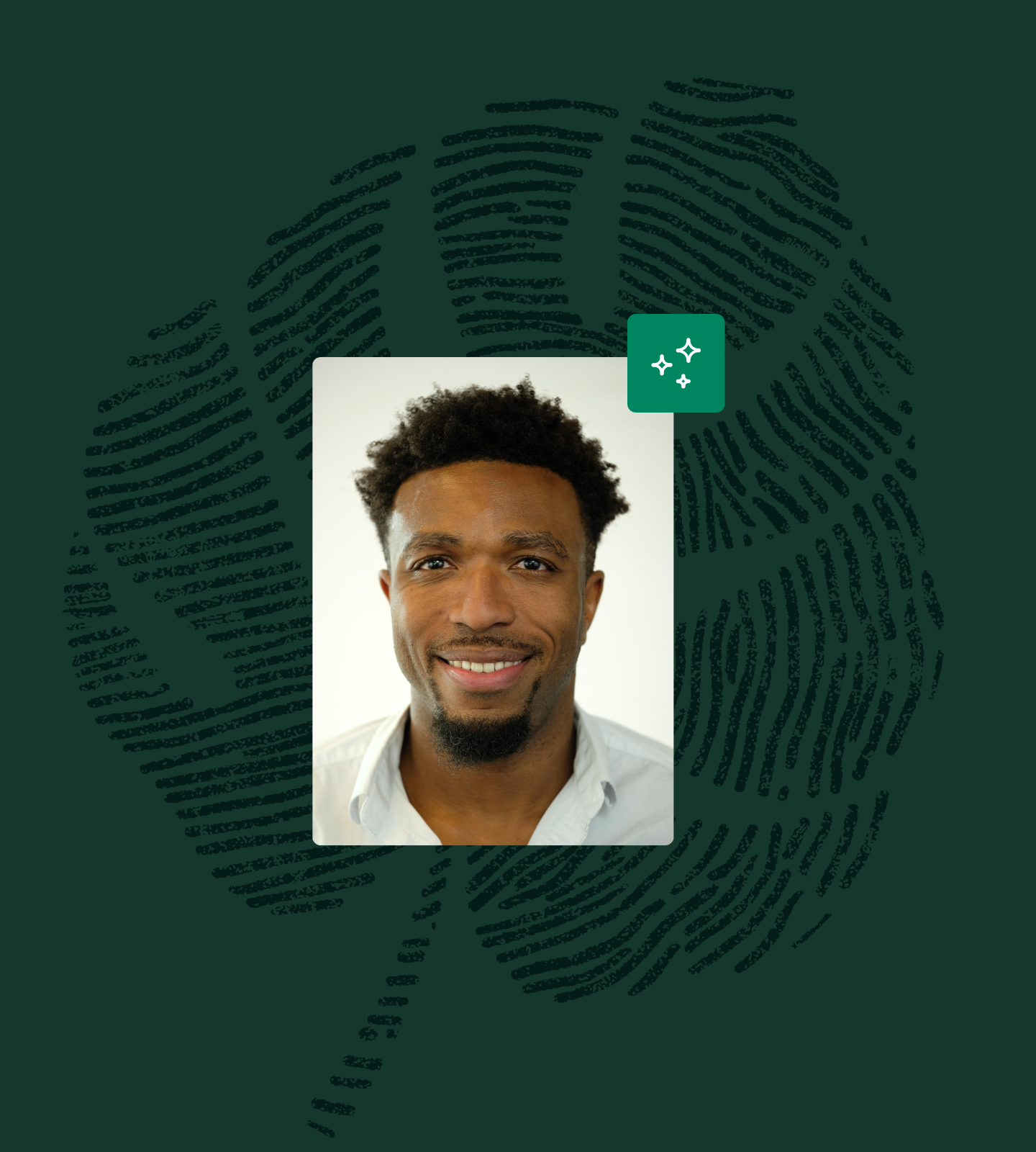 Speaker, fingerprint, AI icon