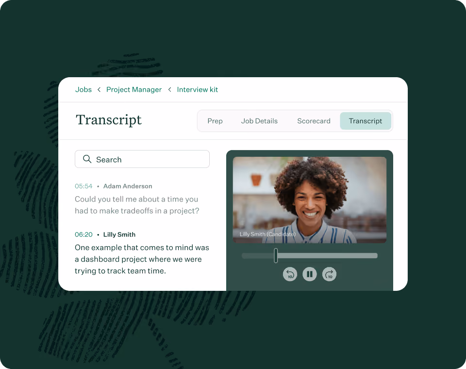 Greenhouse notetaker review interview transcript