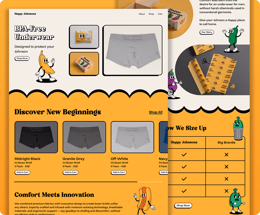 Happy Johnsons Website Preview