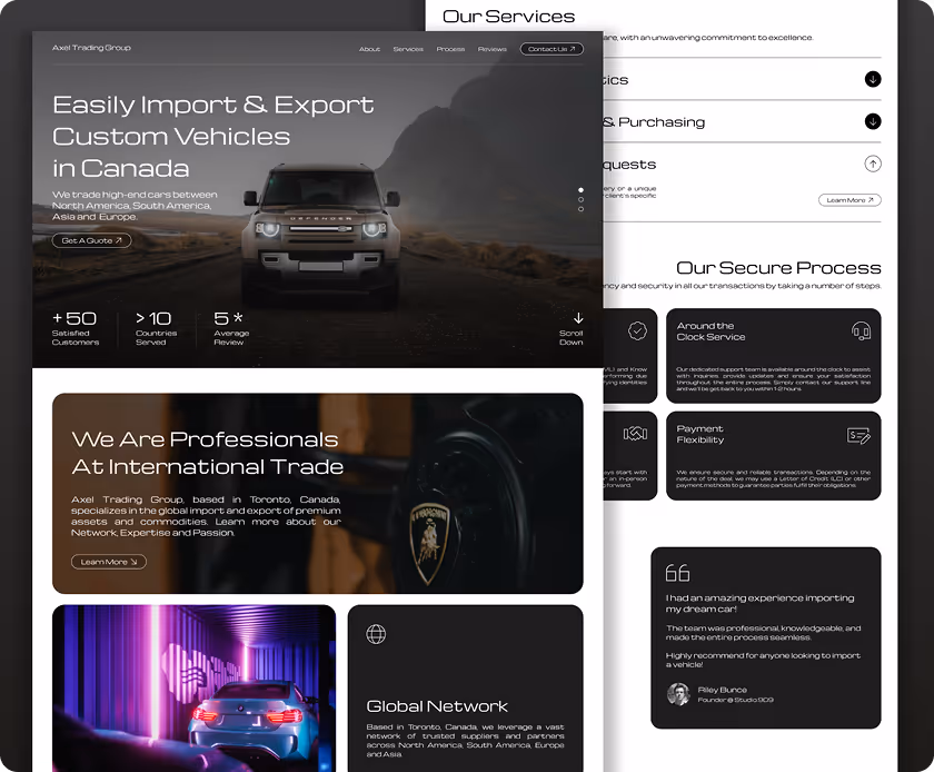 Axel Trading Group Website Preview