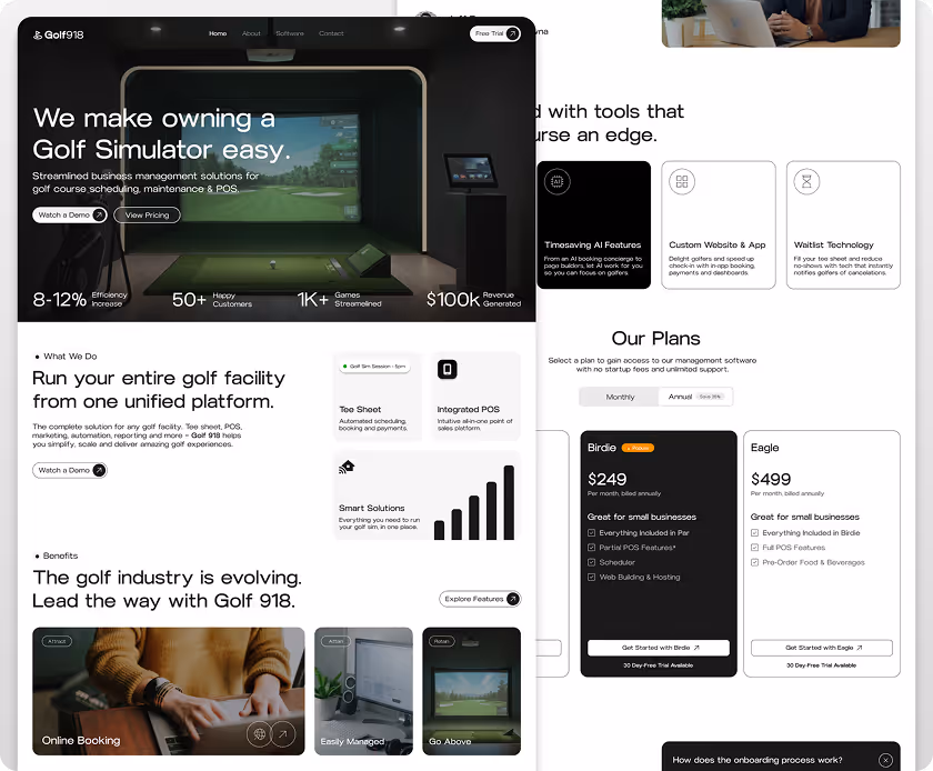 Golf 918 Website Preview