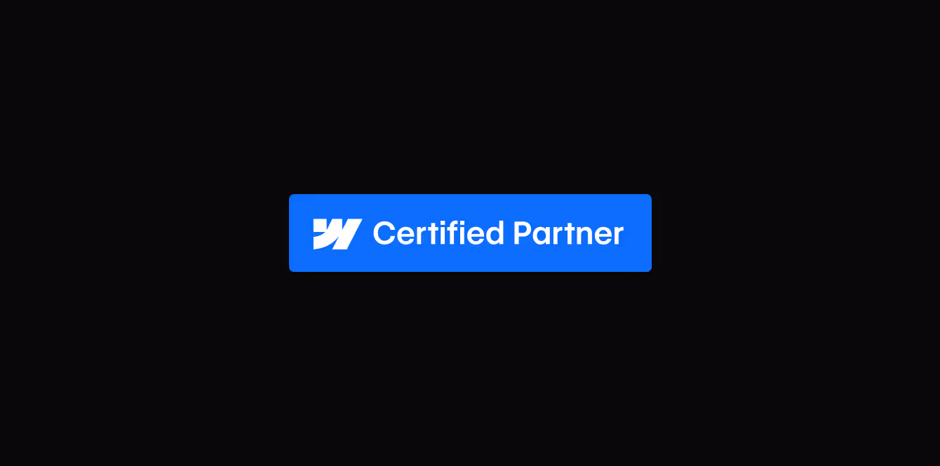 Certified Webflow Partner Ribbon