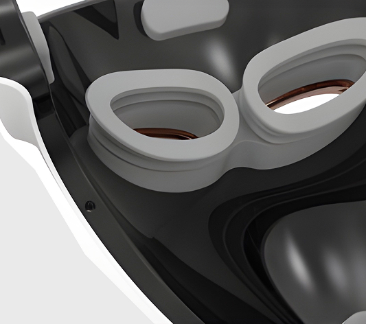 A massage chair with bluetooth speakers and immersive audio