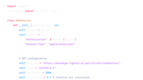 The On-Premise API Engine Screen