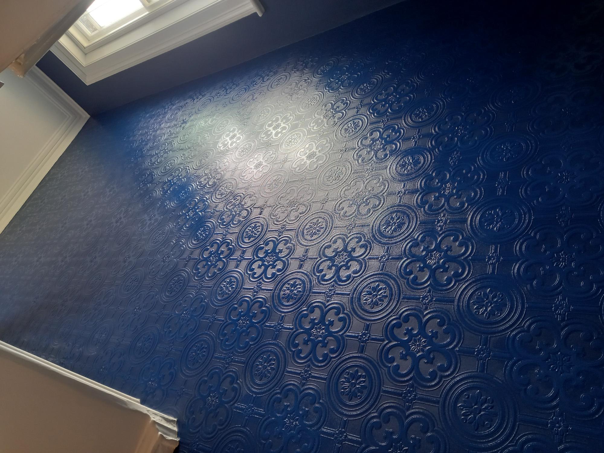 Blue wall painted