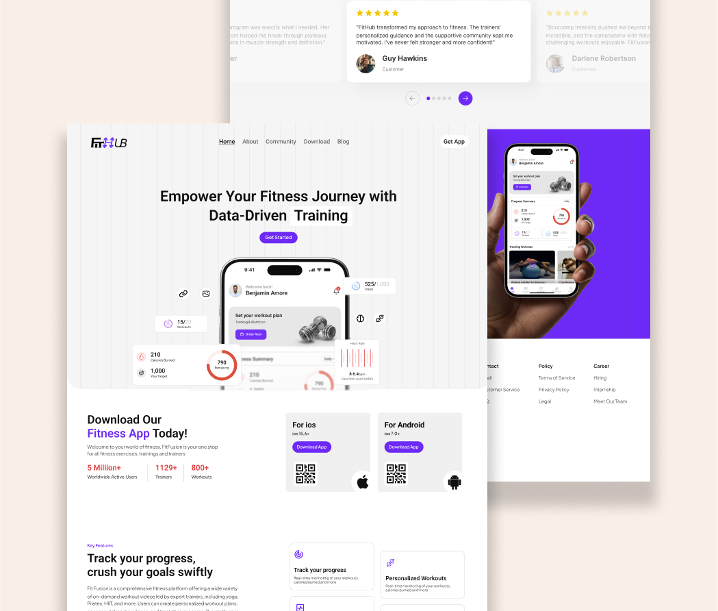 A mockup of a project