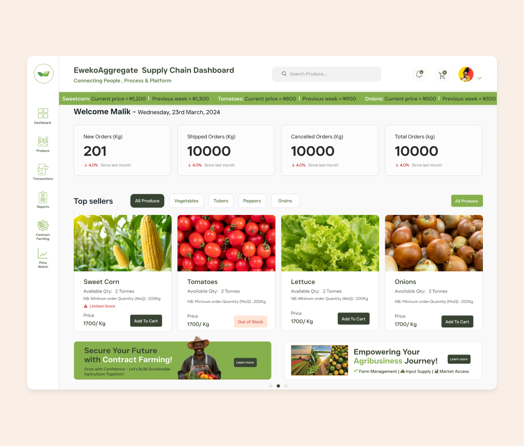 A mockup of a project