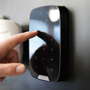 Ajax wireless alarm keypad installed by Central Security Solutions