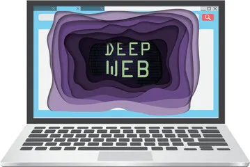 Deep web concept vector illustration