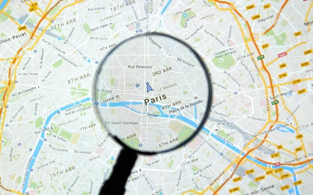 Paris on Google maps. – Stock Editorial Photo © dennizn #100840404
