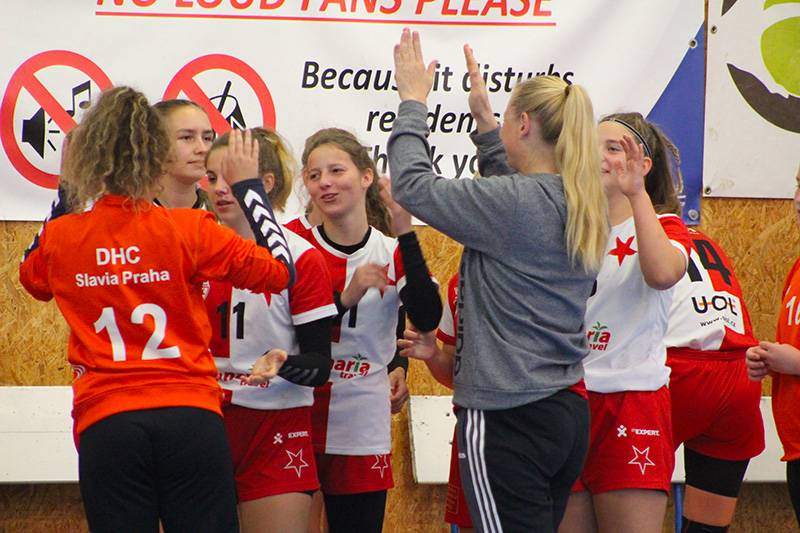 Players cheering