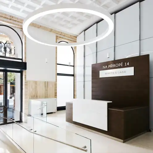 Modern office lobby