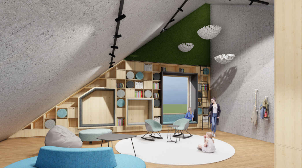 Modern office with designer furniture