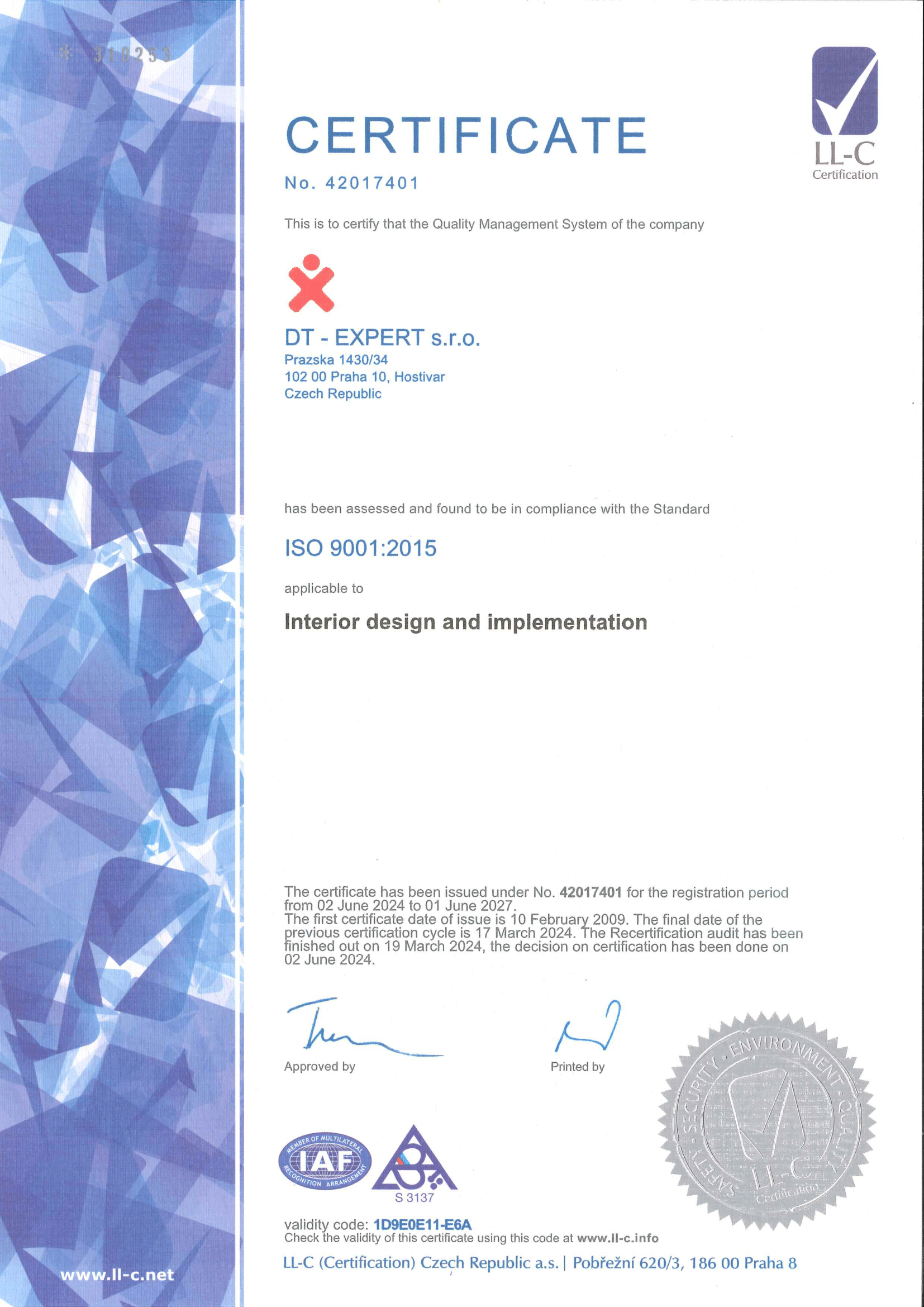 Certificate DT Expert