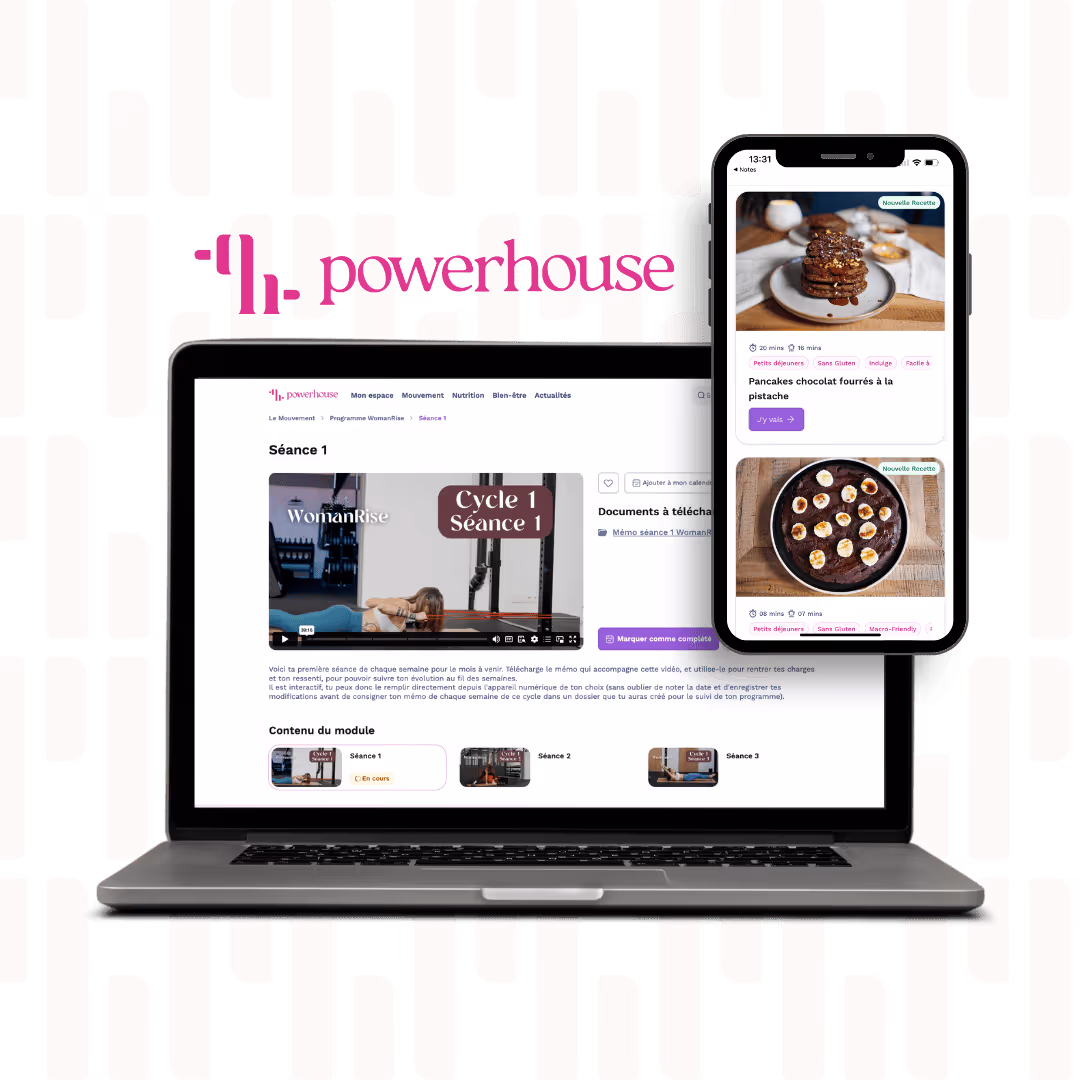 Planning interactif PowerHouse - organisez votre routine fitness et bien-être