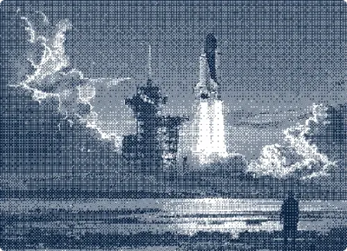 Rocket launching from pad Banner