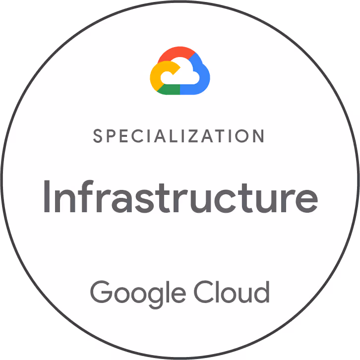 Google Cloud Infrastructure Specialisation Badge
