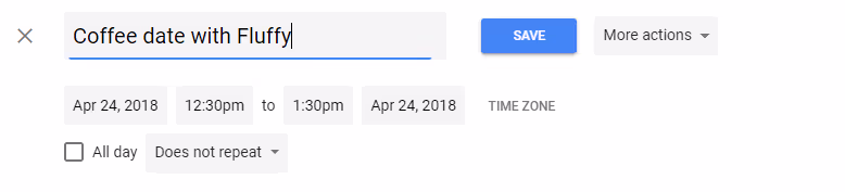 Set up new events with recurrences in Google Calendar