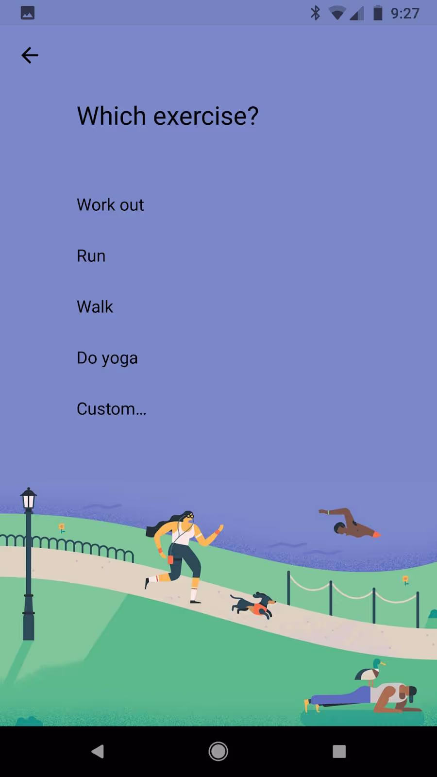 Choose your Goal in Google Calendar