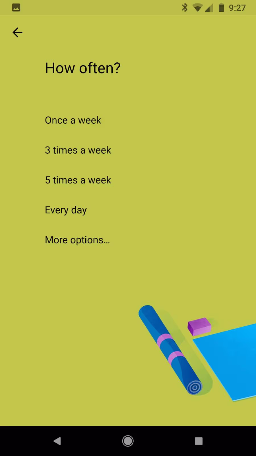 Choose your Goal in Google Calendar
