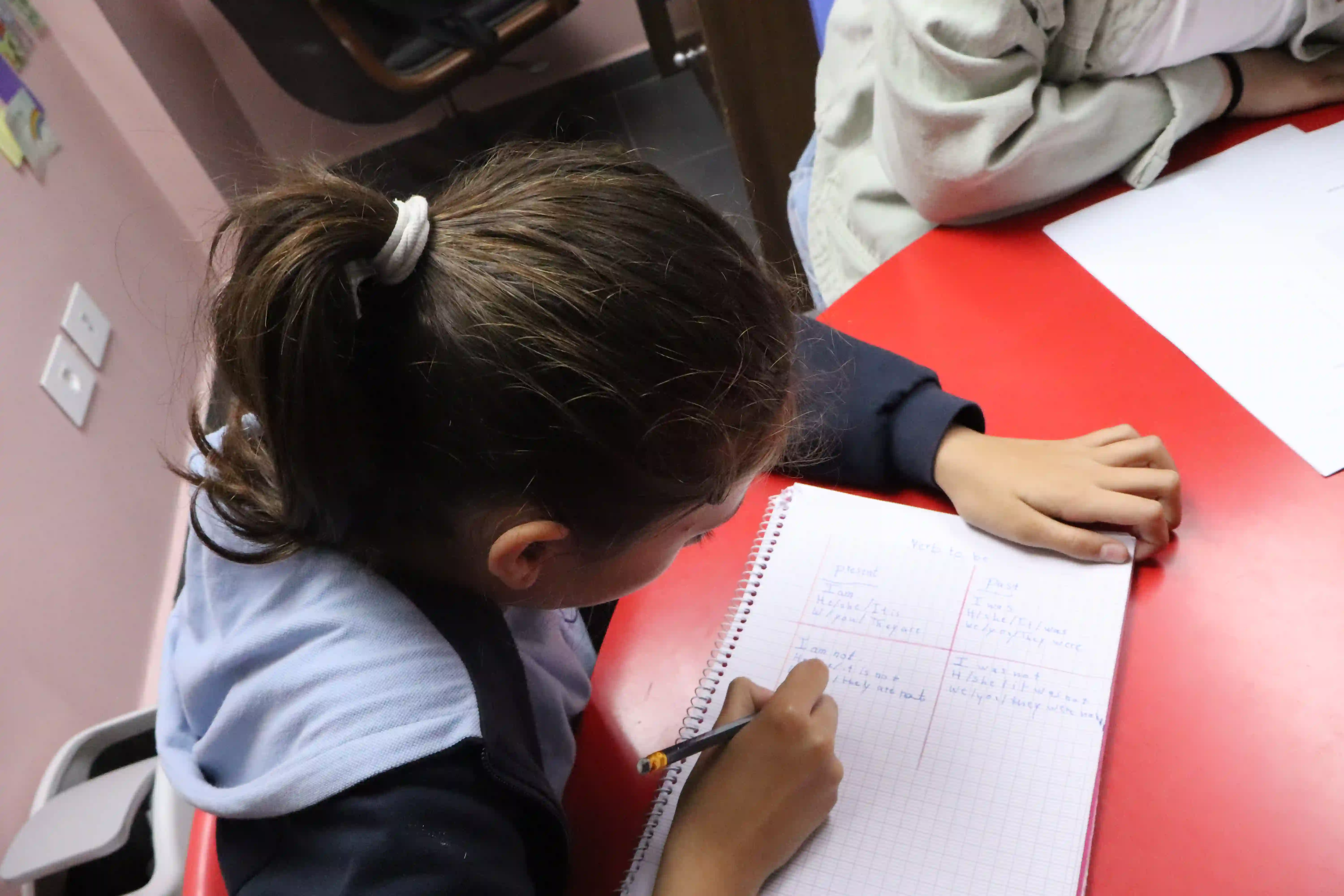Yasmine in English tutoring at Kids Alive Lebanon Dar El Alwad School. 
