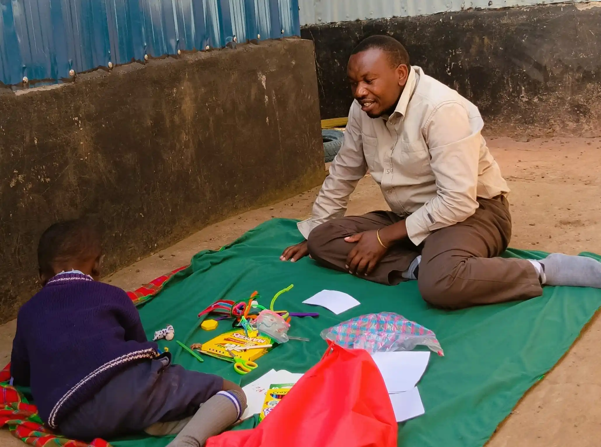 A child receiving therapy at Kids Alive Kenya