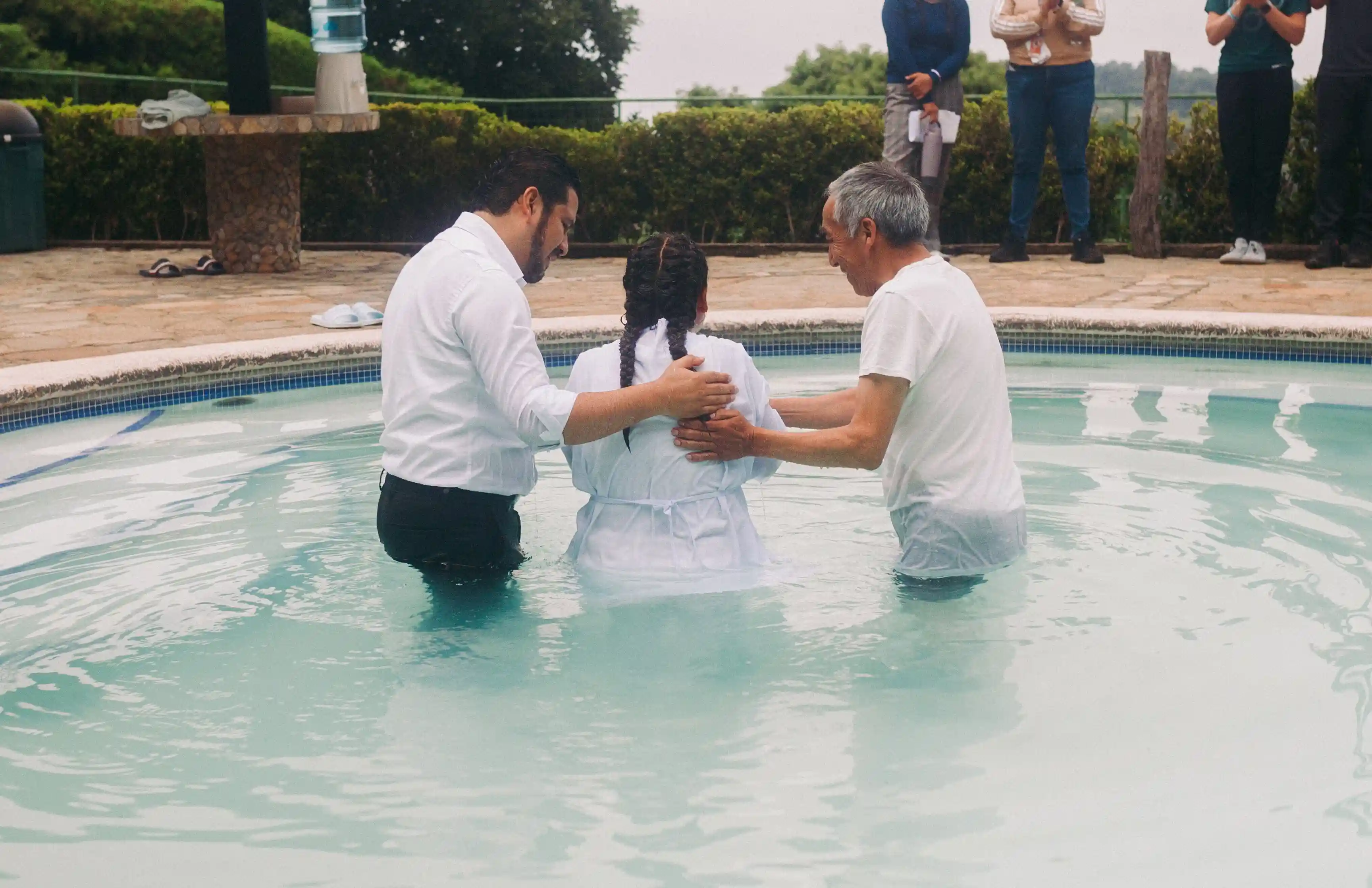 Girls from Kids Alive Guatemala Oasis declaring new life through Baptism.