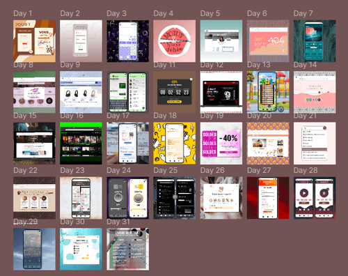 capture d'ecran des designs du challenge ux ui