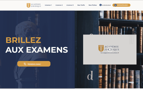 Capture d'ecran du site de l'Academie Juridique