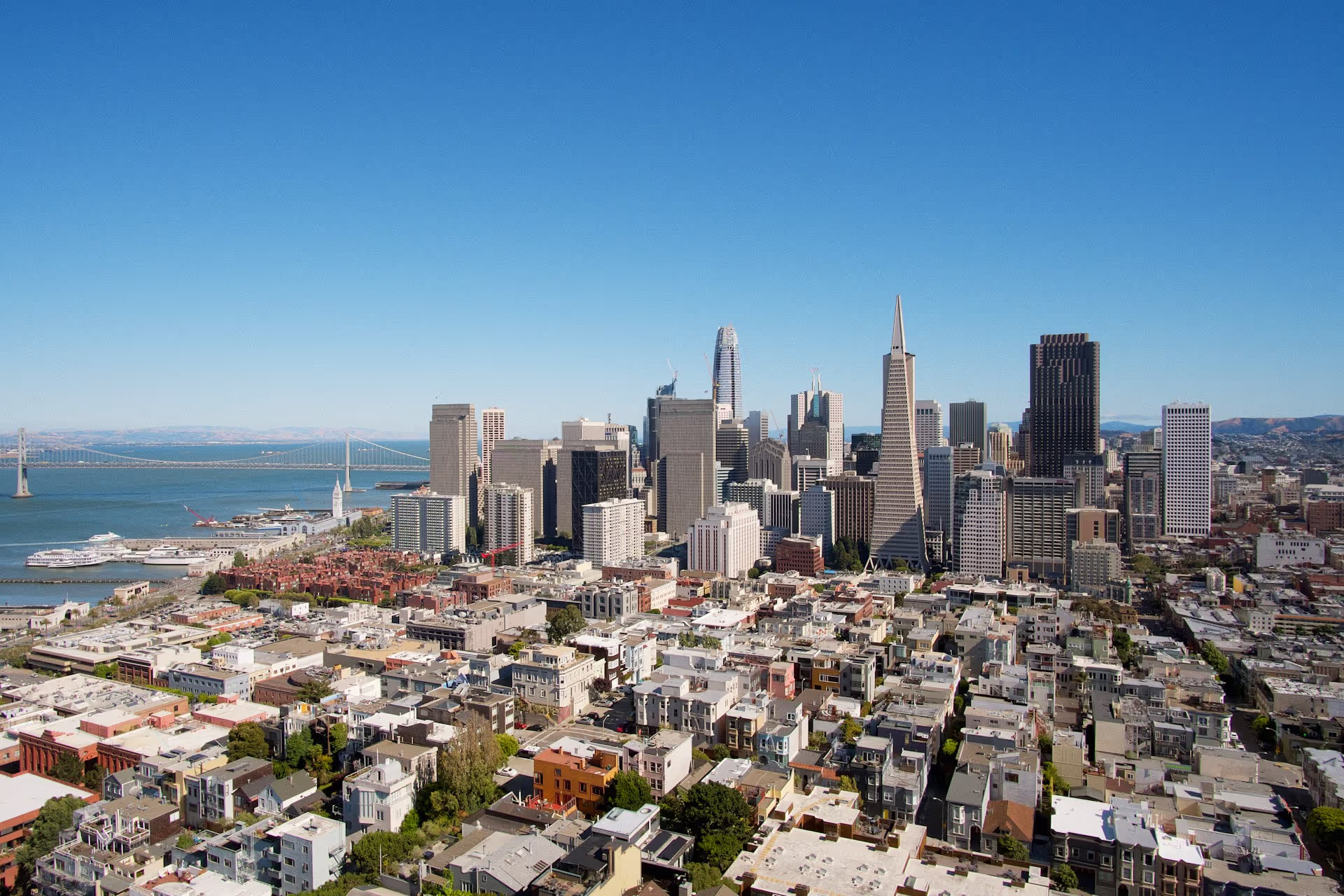 San Francisco city aerial view