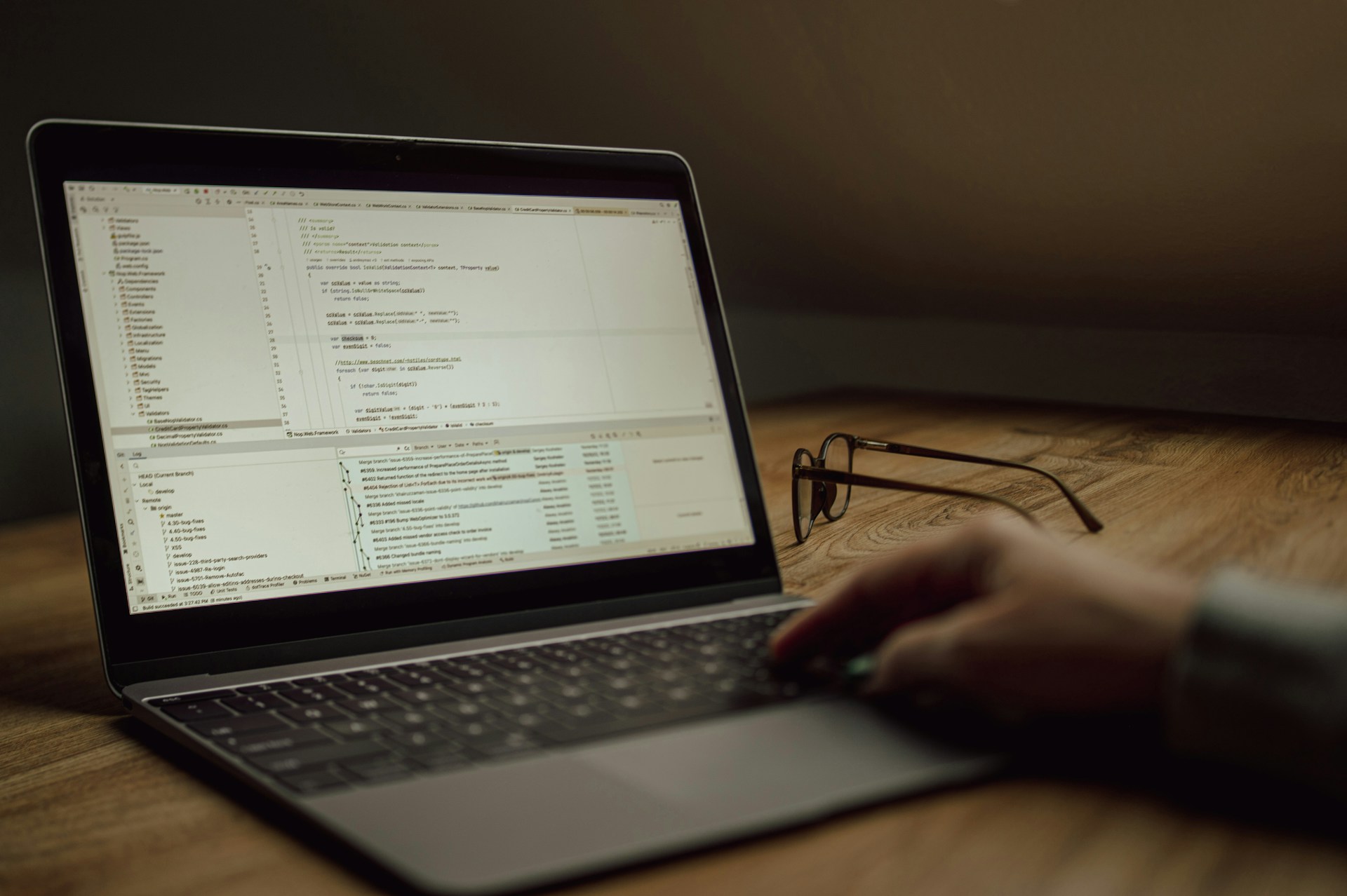 programming code on laptop screen