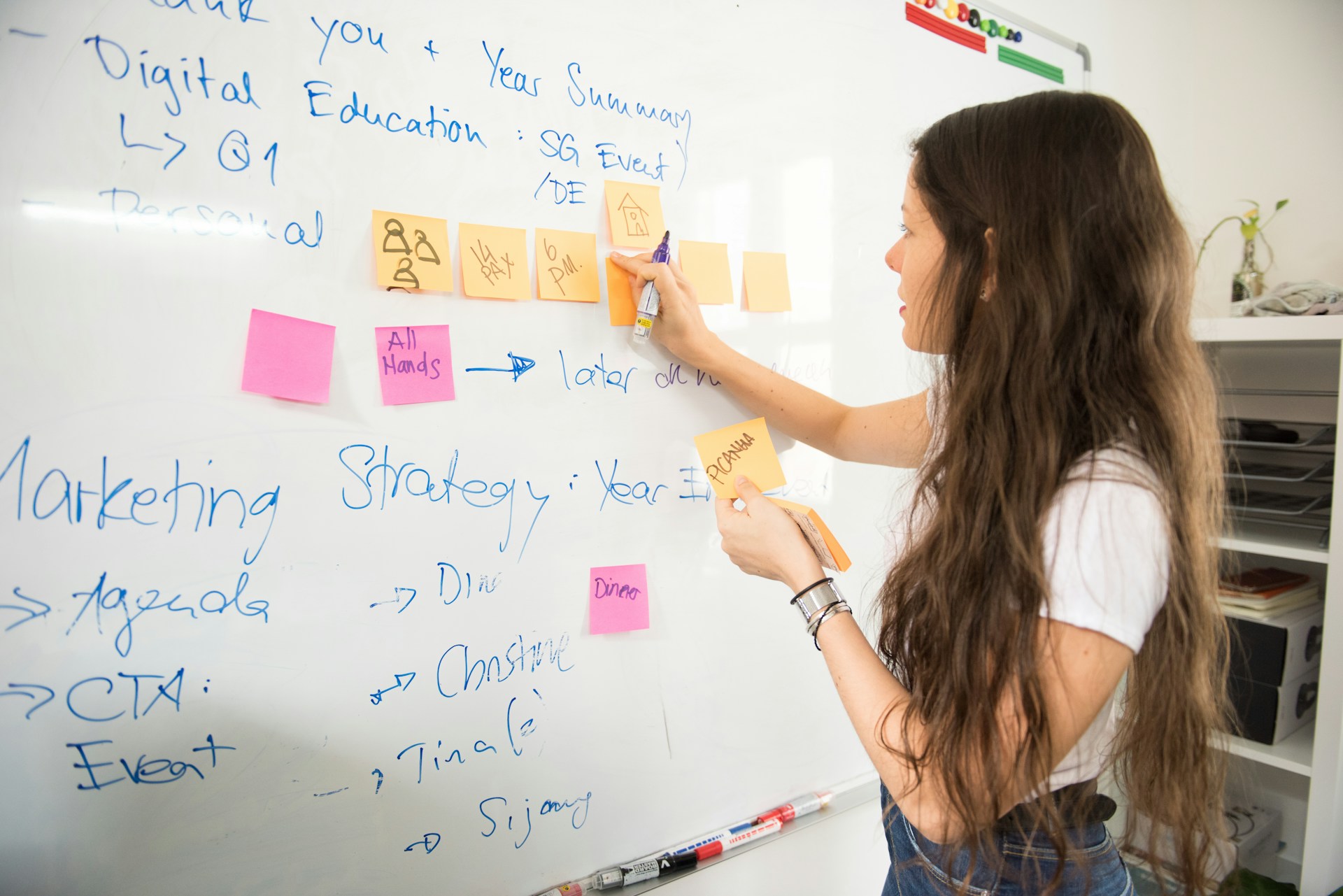 Brightter Employee Holding Yellow Sticky Notes
