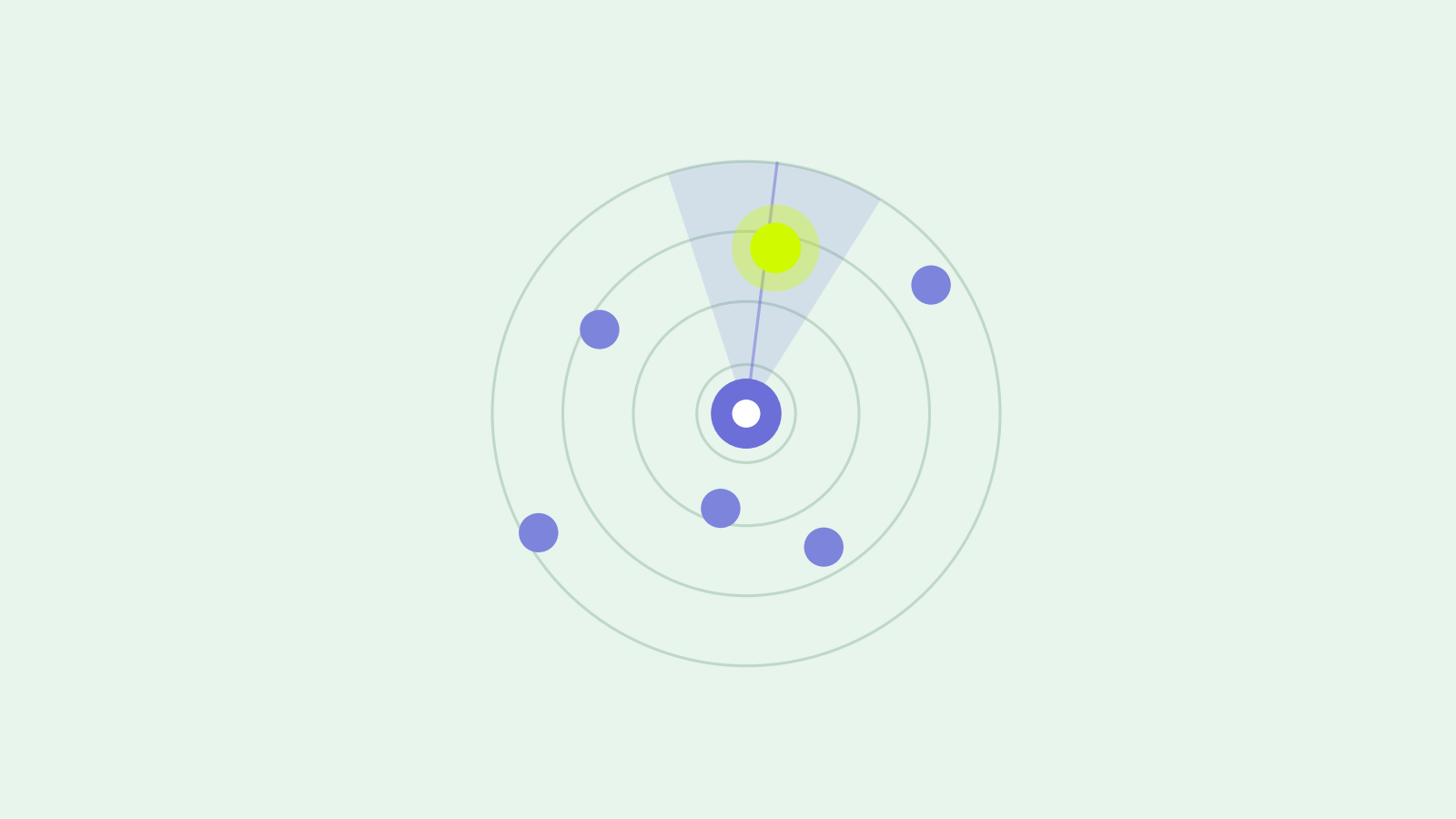AI search visibility radar illustration