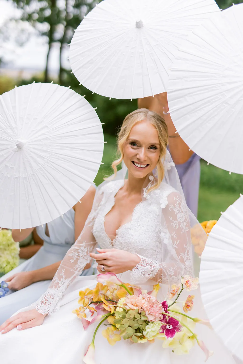 Wedding ceremony at Chateau Mcely