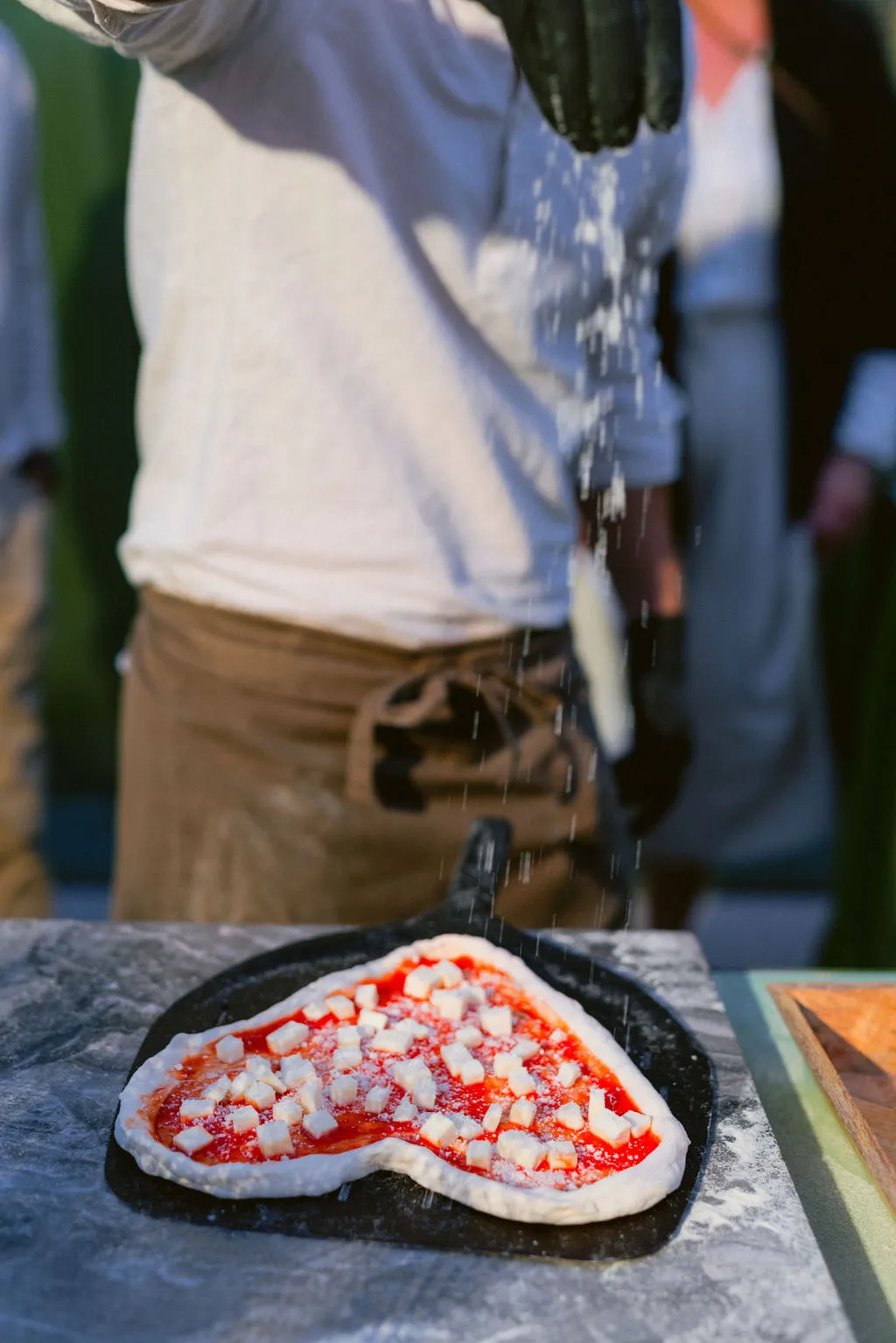 wedding pizza at Chateau Mcely