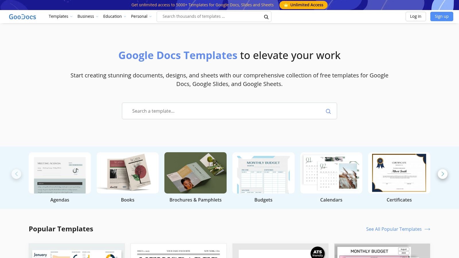 TheGoodocs template library