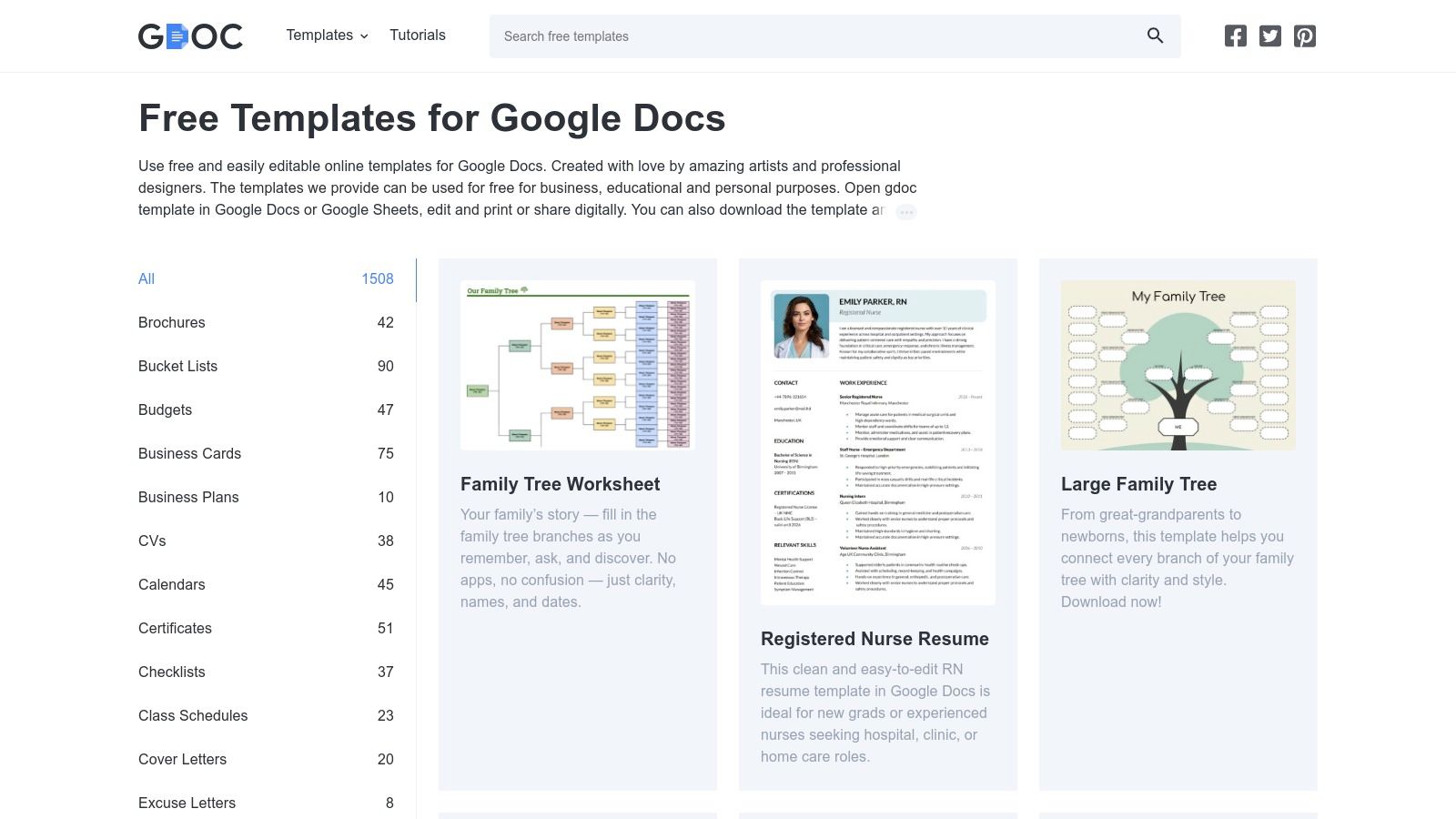 Gdoc.io free Google Docs templates for business and personal use