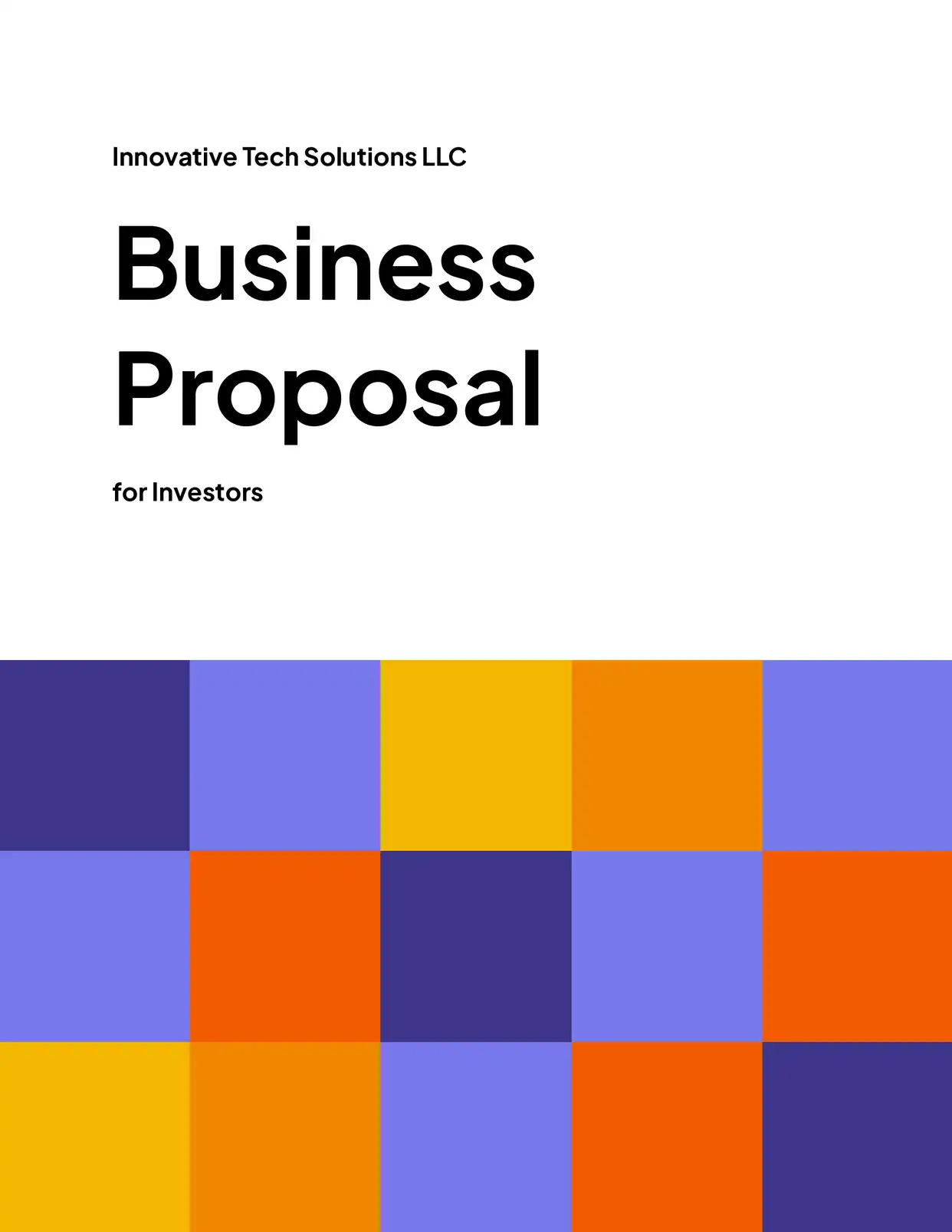Business Proposal for Investors Template