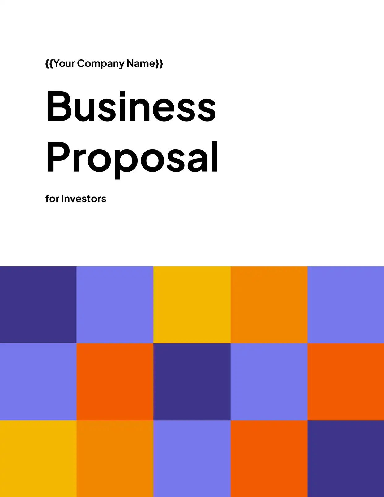 Business Proposal for Investors Template