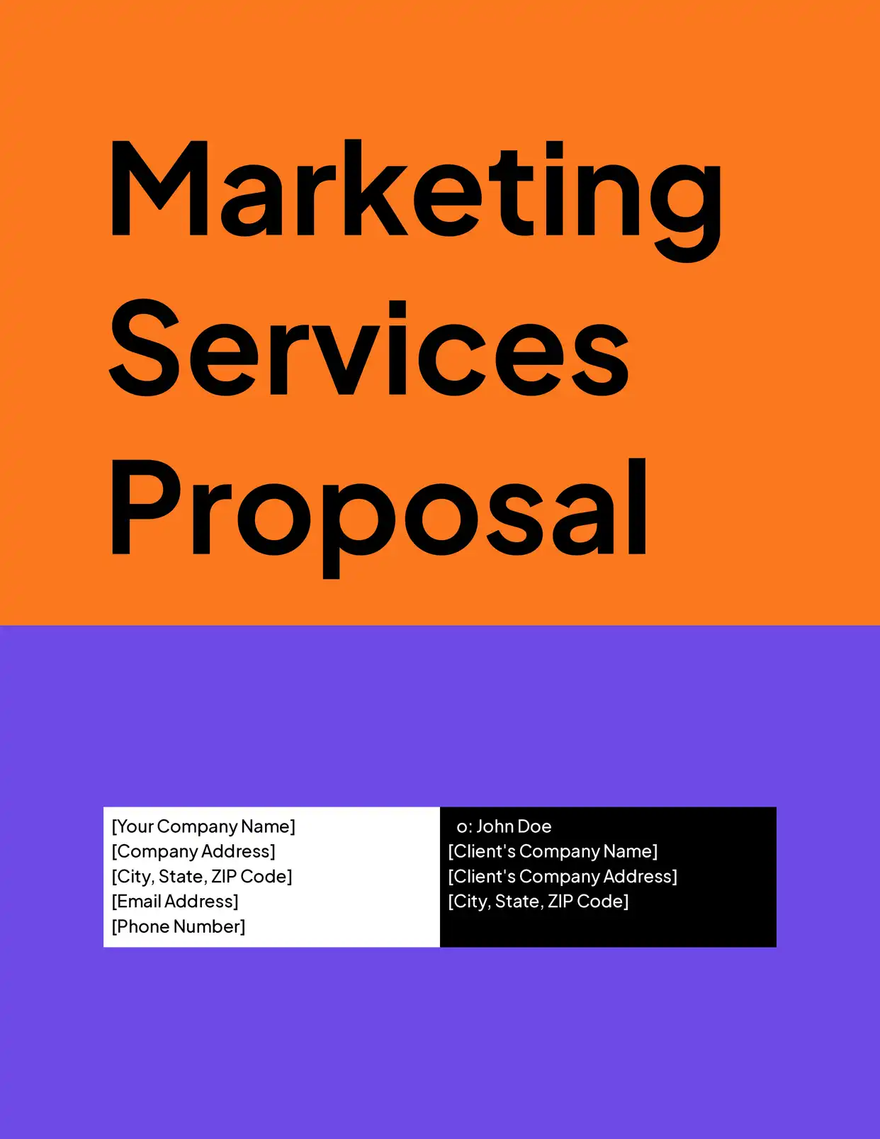 Marketing Services Proposal Template