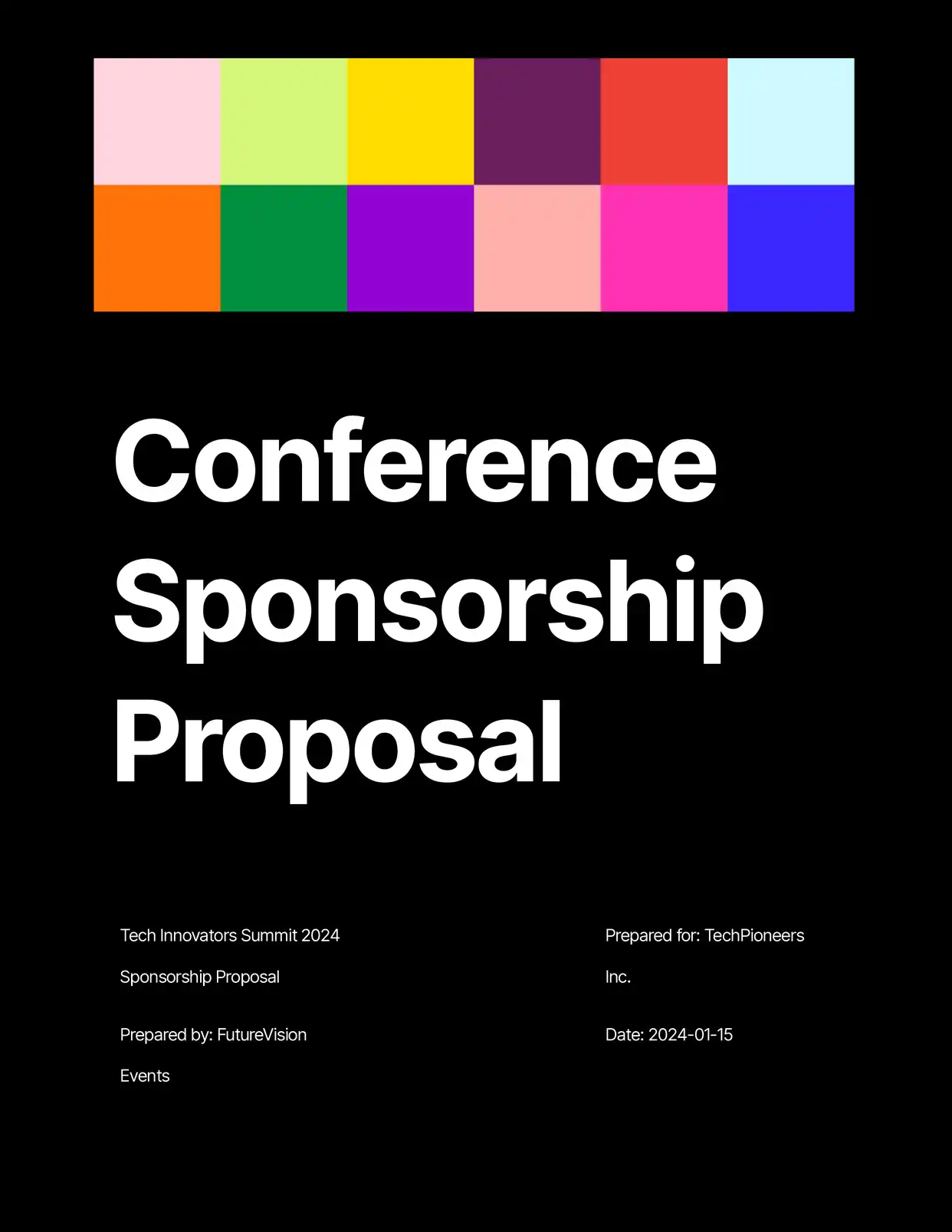 Conference Sponsorship Proposal Template
