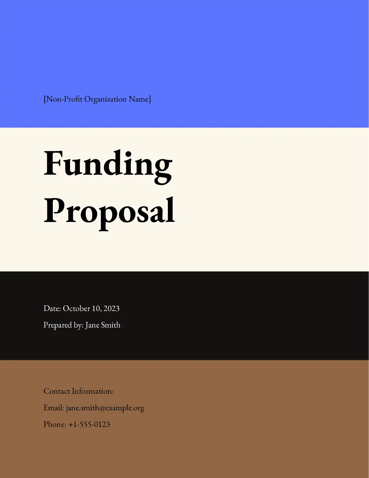 Non-Profit Funding Proposal Template
