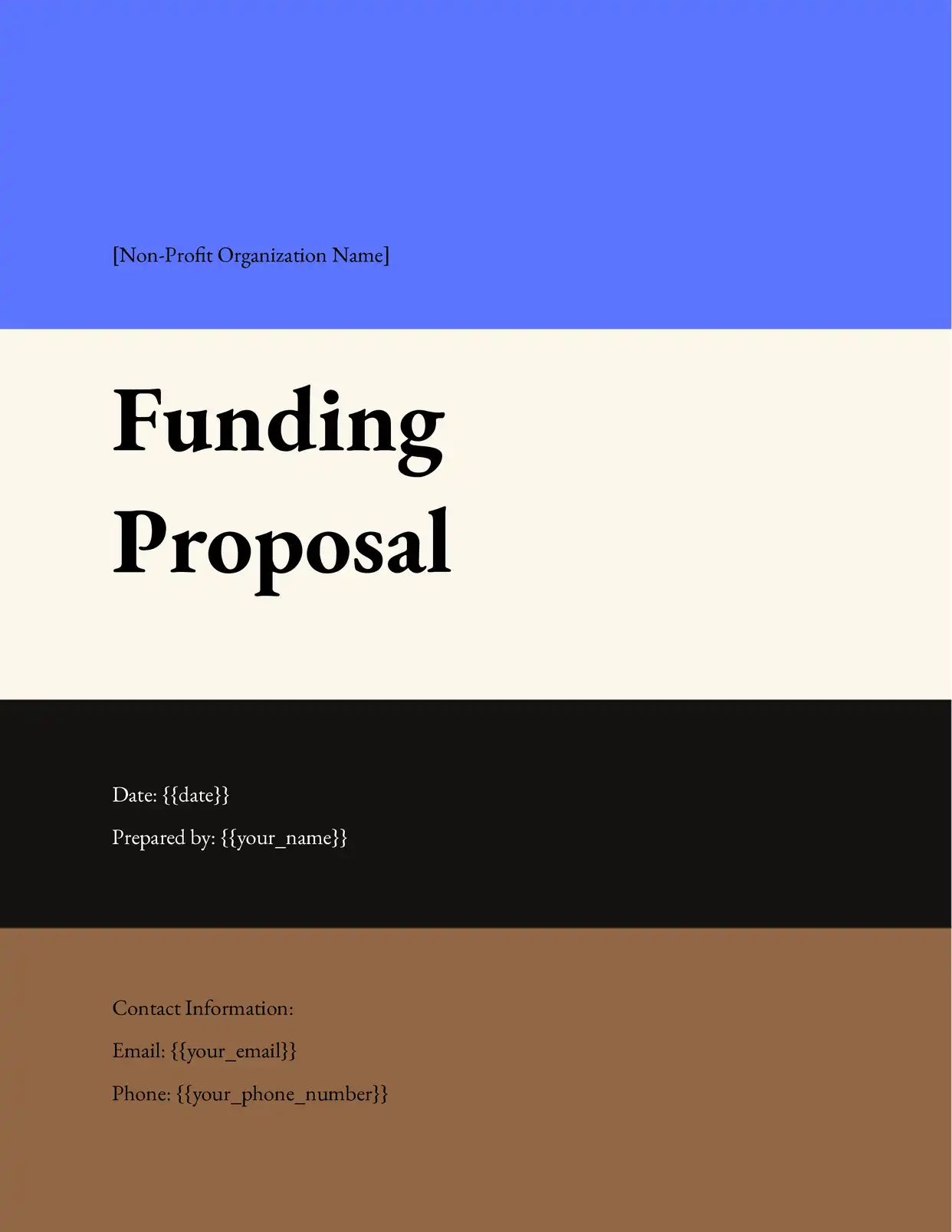Non-Profit Funding Proposal Template