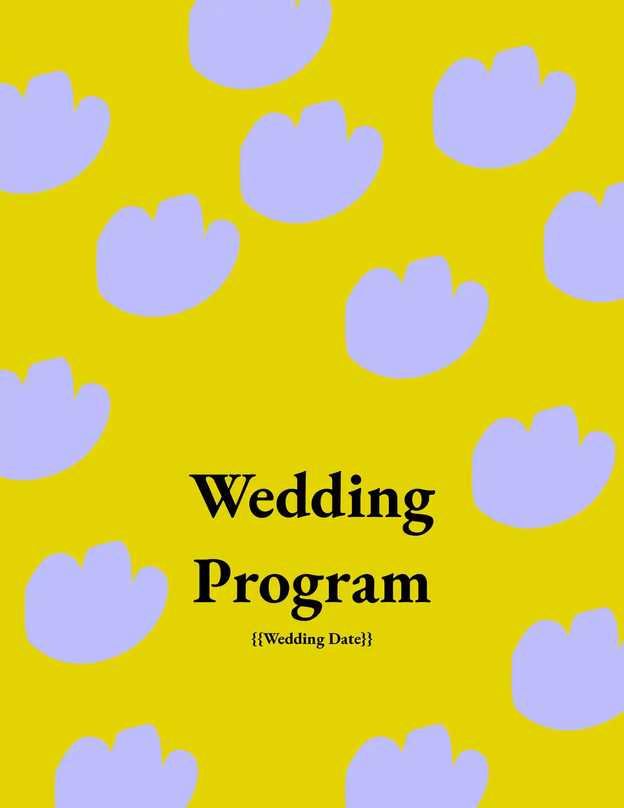 Wedding Program Event Template